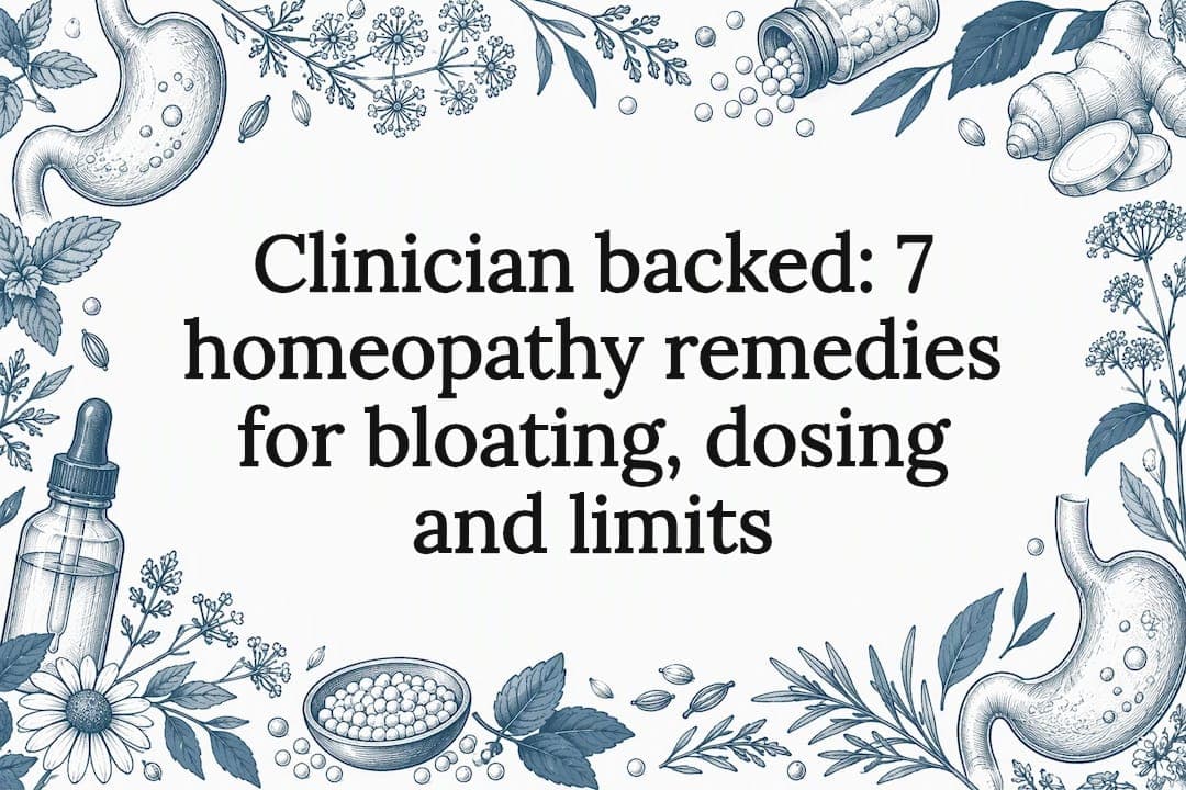 Clinician backed: 7 homeopathy remedies for bloating, dosing and limits